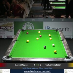 2018 WEPF MASTERS SEMI FINAL A DAVIES V C SINGLETON