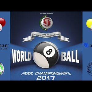 WEPF World 8 Ball Championships 2017 - England vs Ireland (Men's Team)